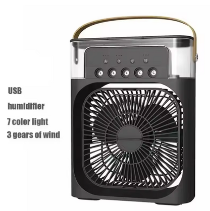 Nuevo ventilador 3 en 1, aire acondicionado, Mini enfriador de aire para el hogar, luz LED nocturna, humidificador portátil