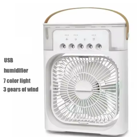 Nuevo ventilador 3 en 1, aire acondicionado, Mini enfriador de aire para el hogar, luz LED nocturna, humidificador portátil