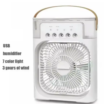 Nuevo ventilador 3 en 1, aire acondicionado, Mini enfriador de aire para el hogar, luz LED nocturna, humidificador portátil